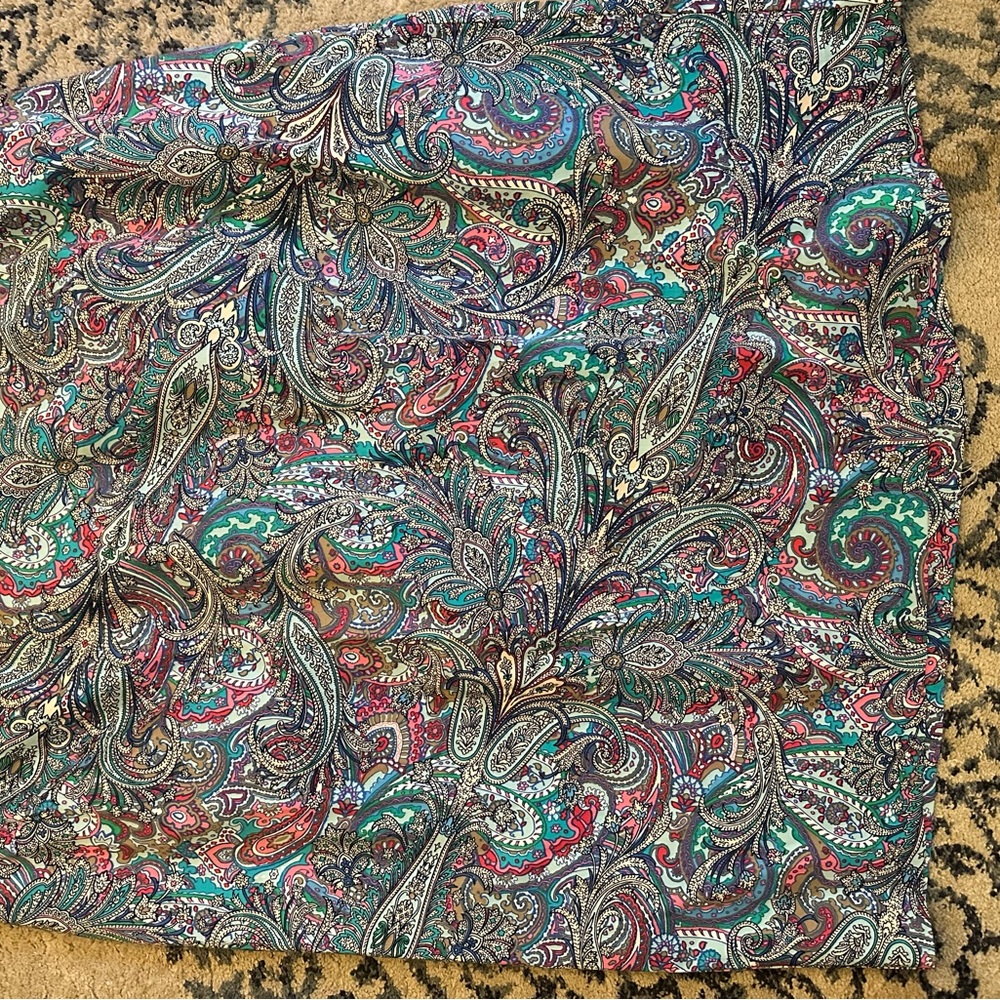 Talbots Colorful Paisley Print Skirt - Picture 3 of 7